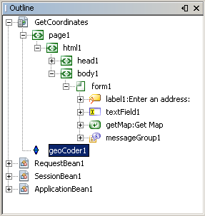 Figure 5: geoCoder1 in the Outline Window