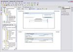 The Web Services Definition Language (WSDL) designer allows users to drag and drop WSDL components in the WDL designer. Click to enlarge.