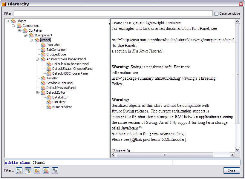 Hierarchy Window